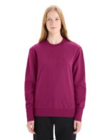 Icebreaker Women Merino Central II Long Sleeve Sweatshirt Z04NXR705 Clothing Go Berry