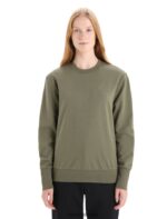 Icebreaker Women Merino Central II Long Sleeve Sweatshirt Z04NXR706 Clothing Loden