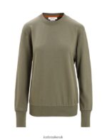Icebreaker Women Merino Central II Long Sleeve Sweatshirt Z04NXR706 Clothing Loden - Image 6