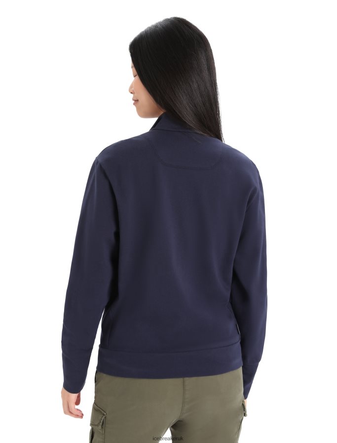 Icebreaker Women Merino Central II Long Sleeve Zip Z04NXR881 Clothing Midnight Navy - Image 2