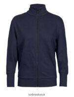 Icebreaker Women Merino Central II Long Sleeve Zip Z04NXR881 Clothing Midnight Navy - Image 6