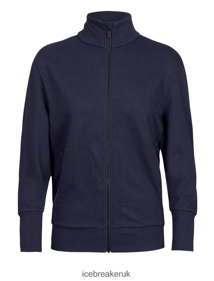 Icebreaker Women Merino Central II Long Sleeve Zip Z04NXR881 Clothing Midnight Navy - Image 6
