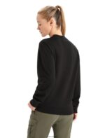 Icebreaker Women Merino Crush Long Sleeve Sweatshirt Z04NXR707 Clothing Black - Image 2