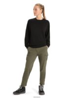 Icebreaker Women Merino Crush Long Sleeve Sweatshirt Z04NXR707 Clothing Black - Image 3