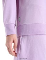 Icebreaker Women Merino Crush Long Sleeve Sweatshirt Z04NXR708 Clothing Purple Gaze - Image 5