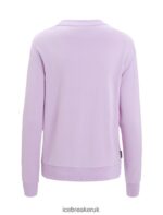 Icebreaker Women Merino Crush Long Sleeve Sweatshirt Z04NXR708 Clothing Purple Gaze - Image 7