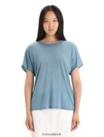 Icebreaker Women Merino Drayden Reversible Short Sleeve Top Z04NXR675 Clothing Astral Blue - Image 6