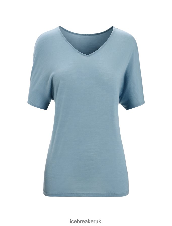 Icebreaker Women Merino Drayden Reversible Short Sleeve Top Z04NXR675 Clothing Astral Blue - Image 8