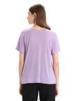 Icebreaker Women Merino Drayden Reversible Short Sleeve Top Z04NXR676 Clothing Purple Gaze - Image 2