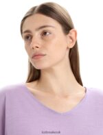 Icebreaker Women Merino Drayden Reversible Short Sleeve Top Z04NXR676 Clothing Purple Gaze - Image 4