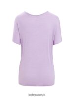 Icebreaker Women Merino Drayden Reversible Short Sleeve Top Z04NXR676 Clothing Purple Gaze - Image 6