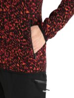 Icebreaker Women Merino Elemental Long Sleeve Zip Hood Lichen Jacket Z04NXR889 Clothing Black/Cherry - Image 6