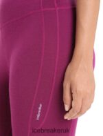 Icebreaker Women Merino Fastray High Rise 3/4 Tights Z04NXR738 Clothing Go Berry - Image 4