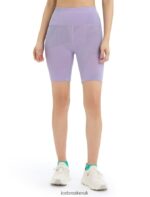 Icebreaker Women Merino Fastray High Rise Shorts Gridlines Z04NXR745 Clothing Purple Gaze/Fresh