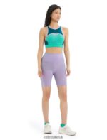 Icebreaker Women Merino Fastray High Rise Shorts Gridlines Z04NXR745 Clothing Purple Gaze/Fresh - Image 3