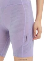 Icebreaker Women Merino Fastray High Rise Shorts Gridlines Z04NXR745 Clothing Purple Gaze/Fresh - Image 4