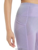 Icebreaker Women Merino Fastray High Rise Shorts Gridlines Z04NXR745 Clothing Purple Gaze/Fresh - Image 5
