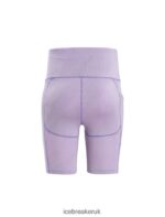 Icebreaker Women Merino Fastray High Rise Shorts Gridlines Z04NXR745 Clothing Purple Gaze/Fresh - Image 7