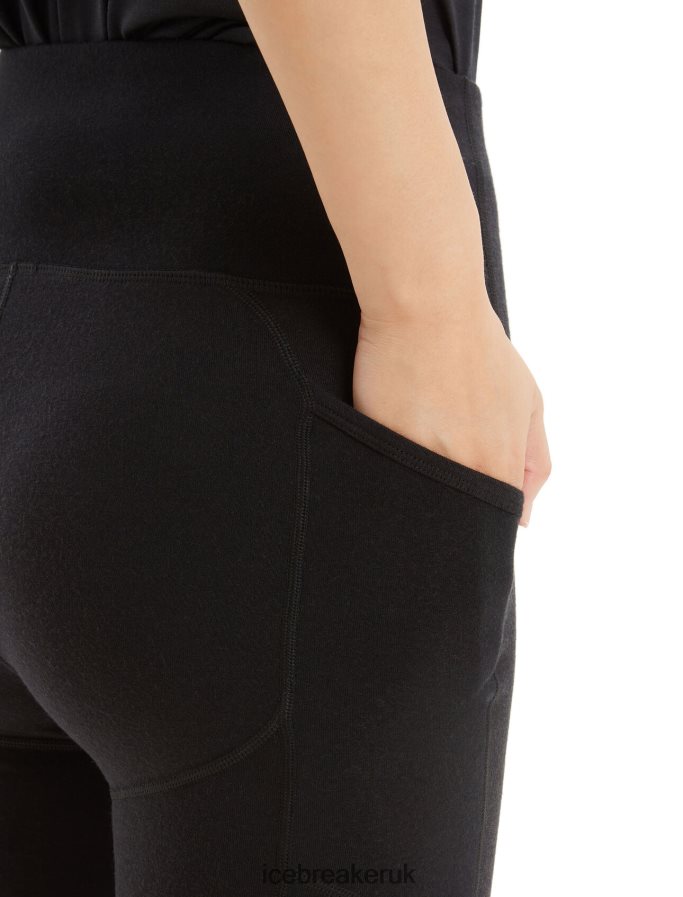 Icebreaker Women Merino Fastray High Rise Shorts Z04NXR742 Clothing Black - Image 5
