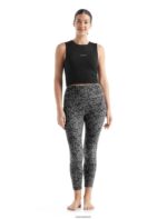 Icebreaker Women Merino Fastray High Rise Tights Forest Shadows Z04NXR813 Clothing Metro Heather - Image 3