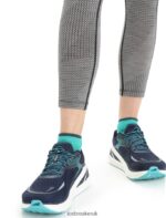 Icebreaker Women Merino Fastray High Rise Tights Gridlines Z04NXR749 Clothing Metro Heather/Black - Image 6