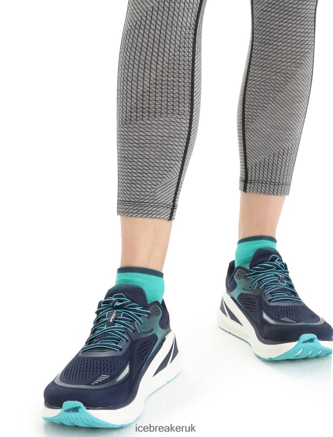 Icebreaker Women Merino Fastray High Rise Tights Gridlines Z04NXR749 Clothing Metro Heather/Black - Image 6