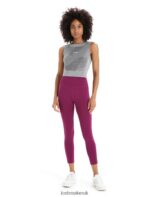 Icebreaker Women Merino Fastray High Rise Tights Z04NXR734 Clothing Go Berry - Image 3