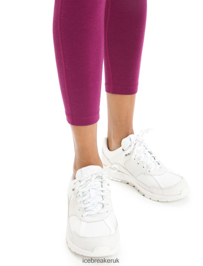 Icebreaker Women Merino Fastray High Rise Tights Z04NXR734 Clothing Go Berry - Image 5
