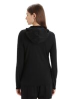 Icebreaker Women Merino Granary Long Sleeve Zip Hoodie Z04NXR716 Clothing Black - Image 2