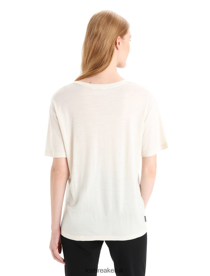 Icebreaker Women Merino Granary Short Sleeve T-Shirt Z04NXR625 Clothing Chalk - Image 2