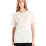 Icebreaker Women Merino Granary Short Sleeve T-Shirt Z04NXR625 Clothing Chalk