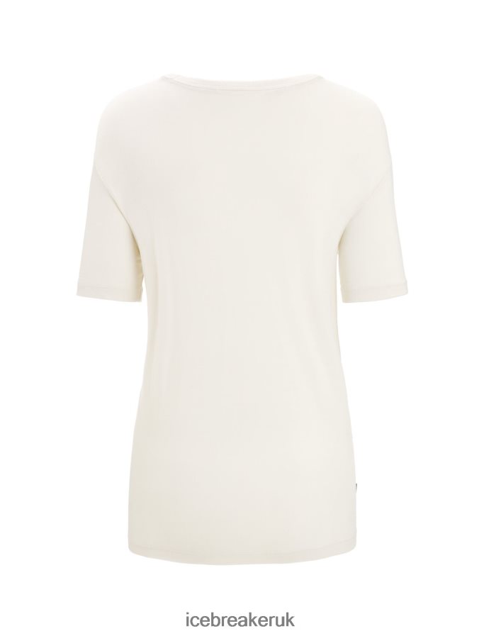 Icebreaker Women Merino Granary Short Sleeve T-Shirt Z04NXR625 Clothing Chalk - Image 7