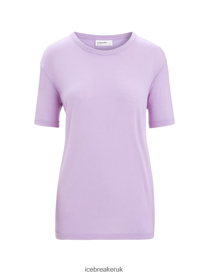 Icebreaker Women Merino Granary Short Sleeve T-Shirt Z04NXR626 Clothing Purple Gaze - Image 6