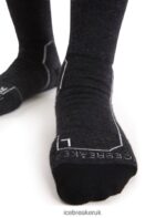 Icebreaker Women Merino Hike+ Heavy Crew Socks Z04NXR789 Accessories Jet Heather - Image 3