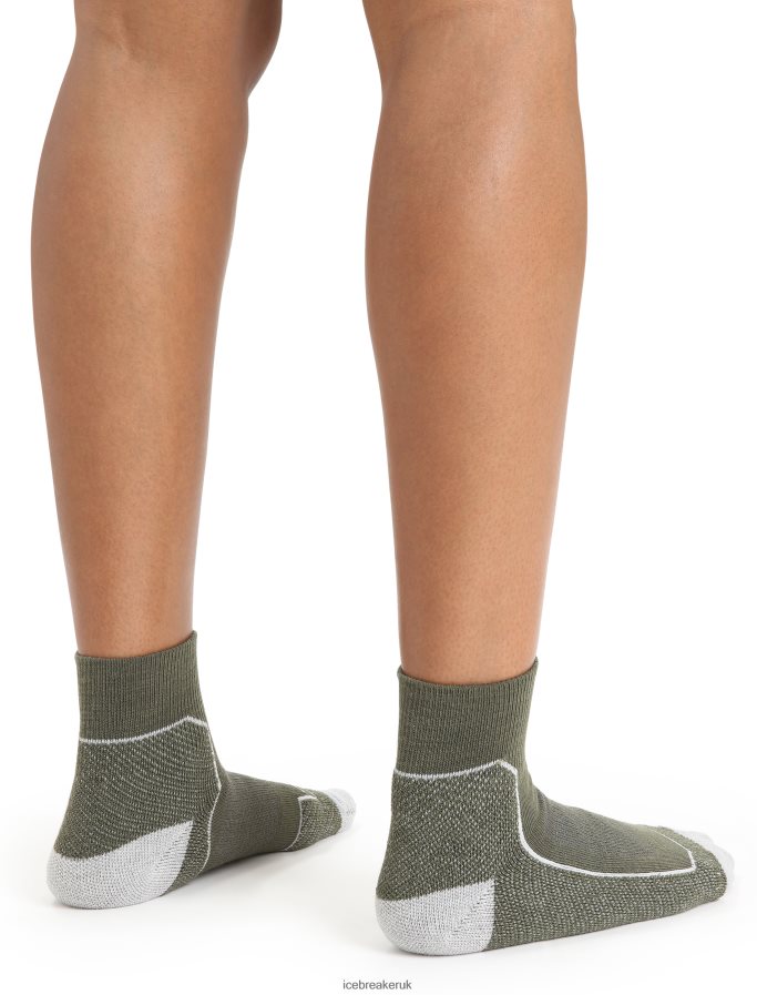 Icebreaker Women Merino Hike+ Light Mini Socks Z04NXR755 Accessories Loden/Blizzard Heather - Image 2