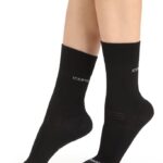 Icebreaker Women Merino Hike Liner Crew Socks Z04NXR793 Accessories Black