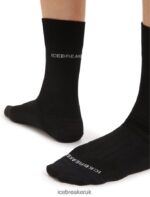 Icebreaker Women Merino Hike Liner Crew Socks Z04NXR793 Accessories Black - Image 3