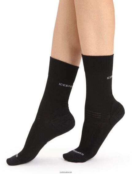 Icebreaker Women Merino Hike Liner Crew Socks Z04NXR793 Accessories Black