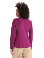 Icebreaker Women Merino Hike Long Sleeve Top Z04NXR692 Clothing Go Berry - Image 2