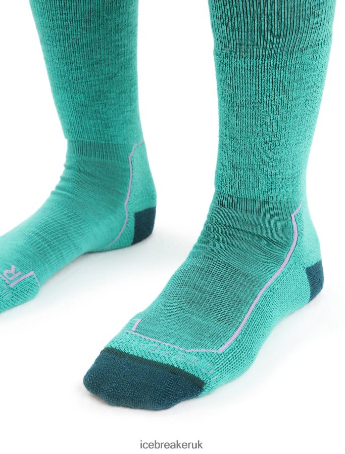 Icebreaker Women Merino Hike+ Medium Crew Socks Z04NXR764 Accessories Fresh/Green Glory - Image 3