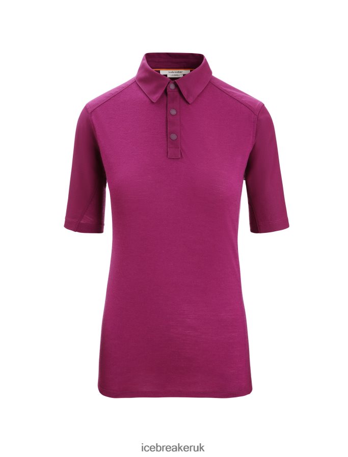 Icebreaker Women Merino Hike Short Sleeve Top Z04NXR649 Clothing Go Berry - Image 6