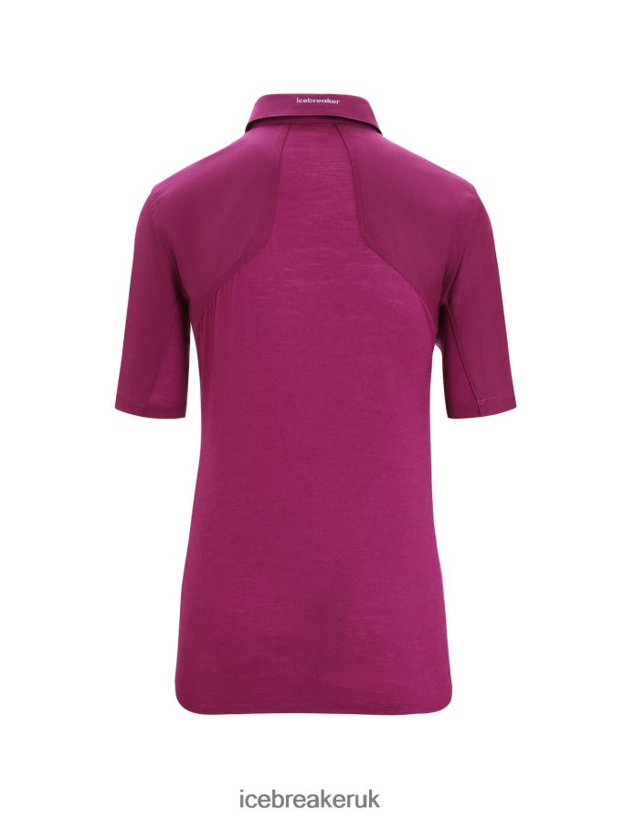 Icebreaker Women Merino Hike Short Sleeve Top Z04NXR649 Clothing Go Berry - Image 7
