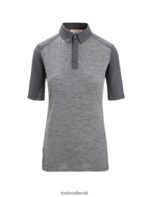 Icebreaker Women Merino Hike Short Sleeve Top Z04NXR650 Clothing Gritstone Heather/Monsoon - Image 11