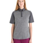 Icebreaker Women Merino Hike Short Sleeve Top Z04NXR650 Clothing Gritstone Heather/Monsoon