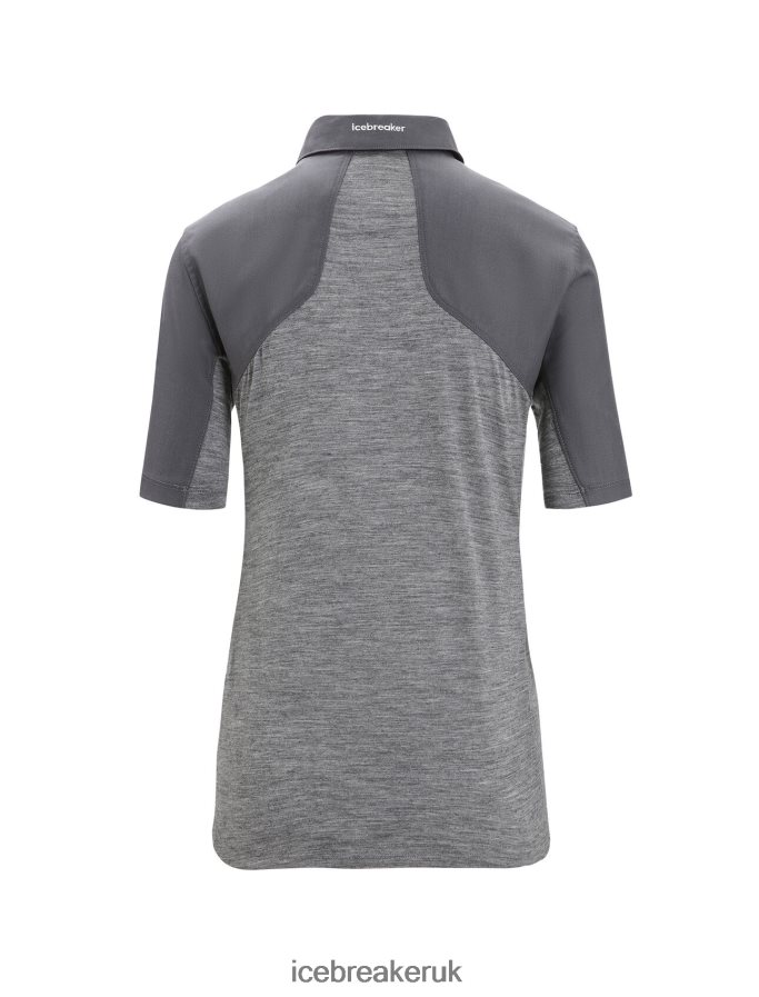 Icebreaker Women Merino Hike Short Sleeve Top Z04NXR650 Clothing Gritstone Heather/Monsoon - Image 3