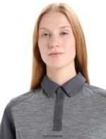 Icebreaker Women Merino Hike Short Sleeve Top Z04NXR650 Clothing Gritstone Heather/Monsoon - Image 5