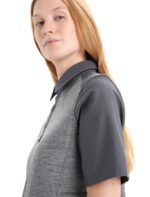 Icebreaker Women Merino Hike Short Sleeve Top Z04NXR650 Clothing Gritstone Heather/Monsoon - Image 6