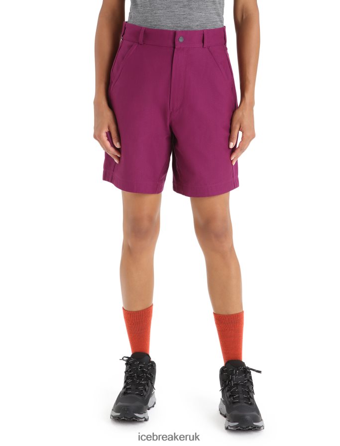 icebreaker_women_merino_hike_shorts_z04nxr746_clothing_go_berry.jpg Icebreaker Women Merino Hike Shorts Z04NXR746 Clothing Go Berry - Image 1
