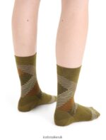 Icebreaker Women Merino Lifestyle Fine Gauge Crew Socks Dashes Z04NXR765 Accessories Algae/Purple Haze - Image 2