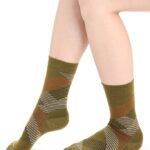 Icebreaker Women Merino Lifestyle Fine Gauge Crew Socks Dashes Z04NXR765 Accessories Algae/Purple Haze